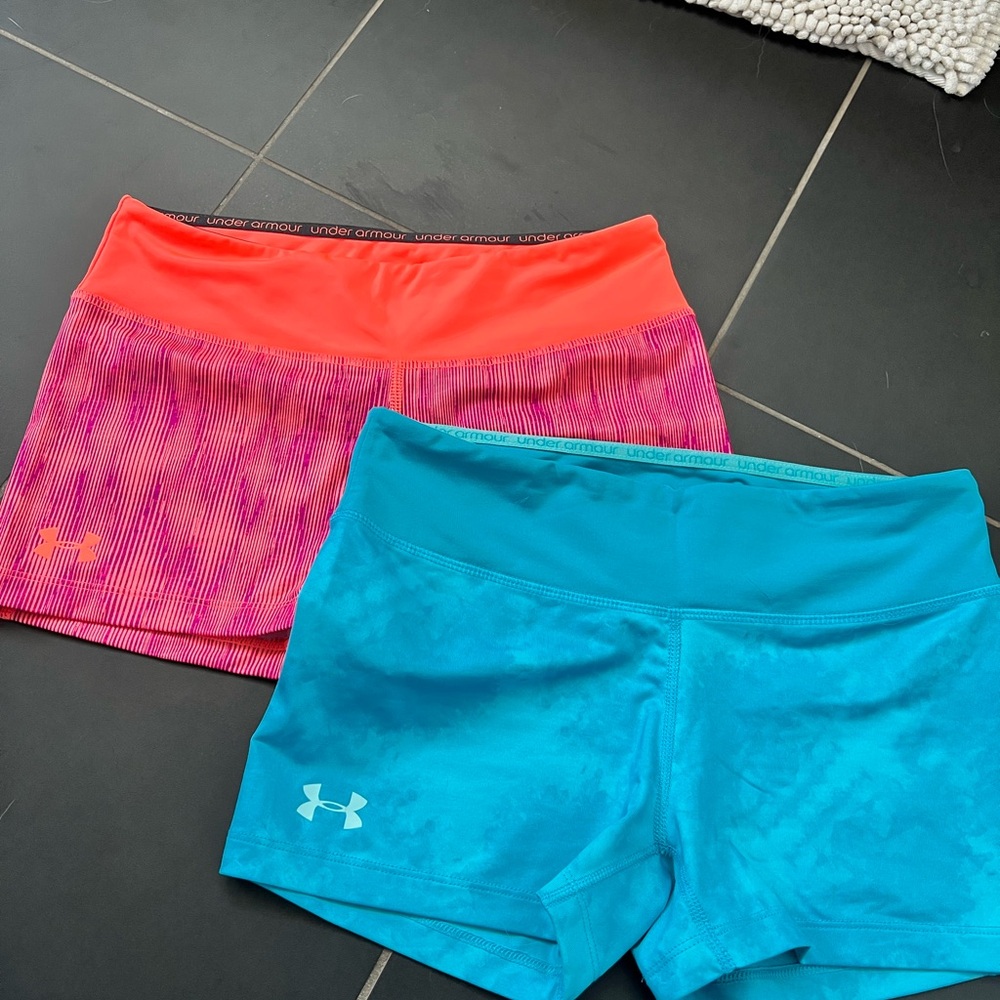 Under Armour Athletic Shorts Pink and Blue Performance Fit
